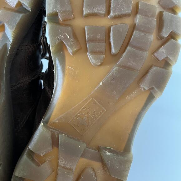 Dr. Martens Shoes Mens Size 10 Brown Leather Lug Sole Oxford Work AirWair 11339 - Picture 9 of 11